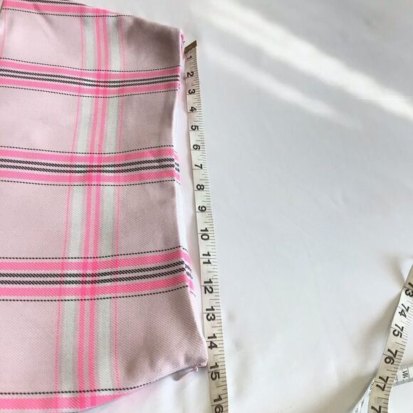 MILLY Pink Plaid Flounce Hem Mini Skirt New With Tag Size 10 - Picture 4 of 10